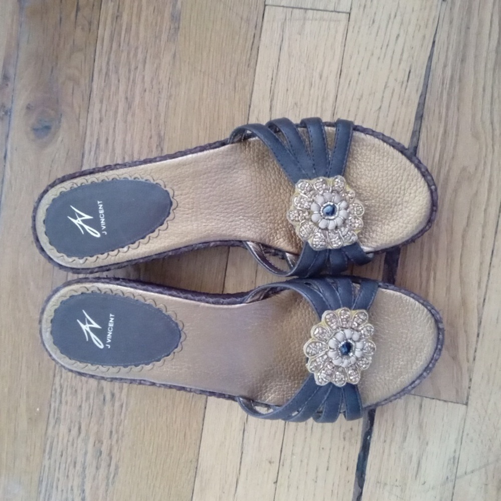 J Vincent Wedge Sandals